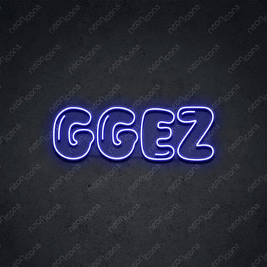 'Inflated GGEZ' Neon Sign 45cm (1.5ft) / Blue / LED by Neon Icons